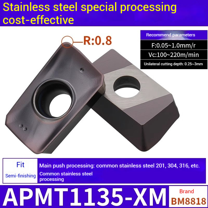 1025-CNC Milling Inserts APMT1135 Milling Blade 1604 Milling Head for Aluminum Alloy R0.8 Coated Rough Milling Machine Tool Pellets Shandong Denso Pricision Tools Co.,Ltd.